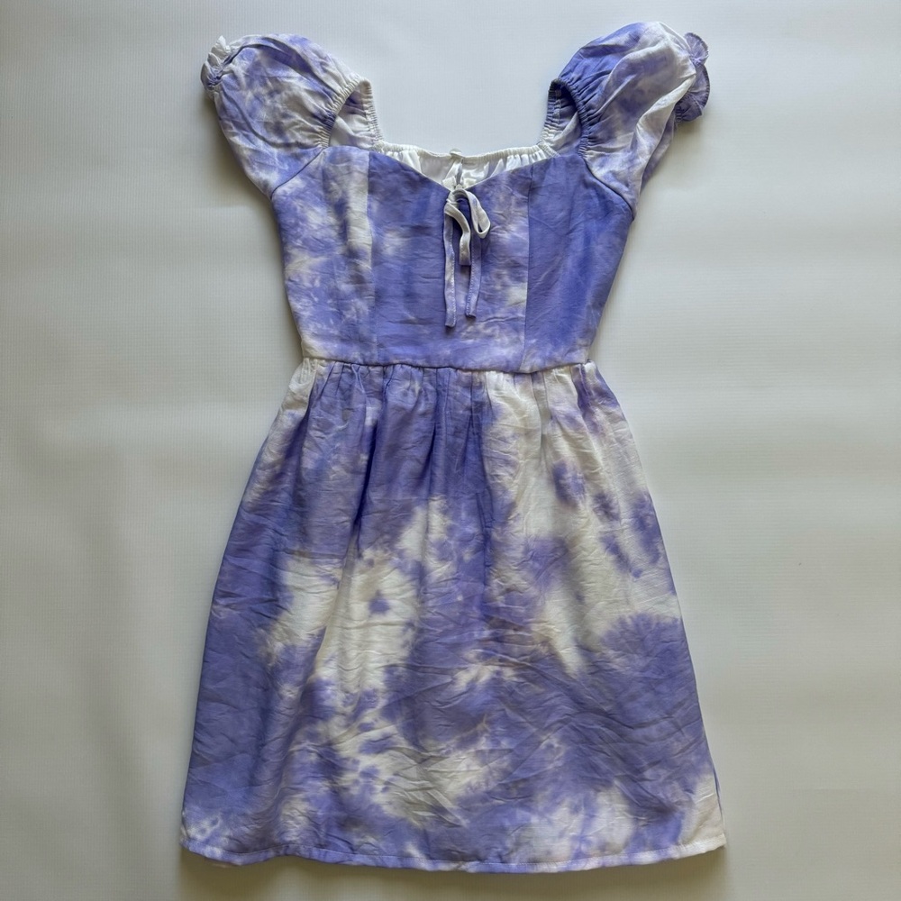 Bonne Chance Purple Tie-Dye Dress